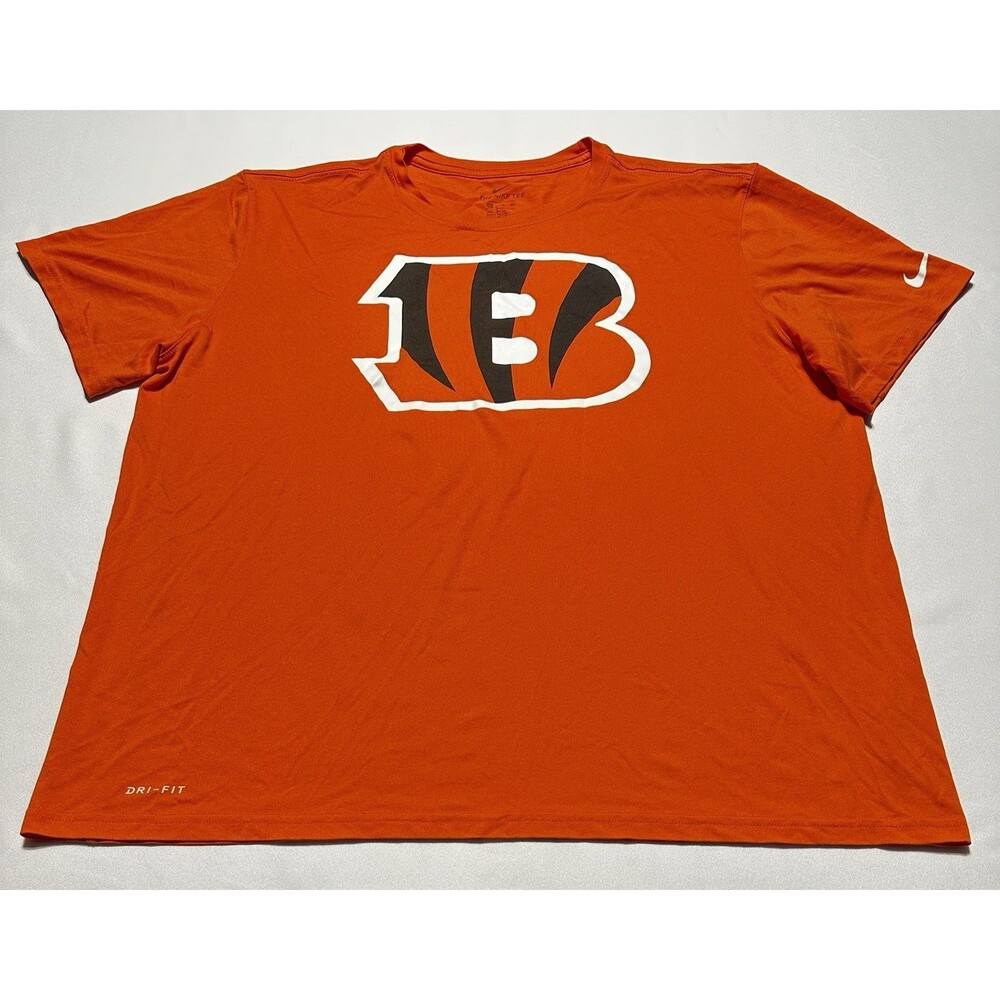 Cincinnati Bengals Nike Dri-Fit Shirt Men's Size 2XL XXL Orange NFL Football
